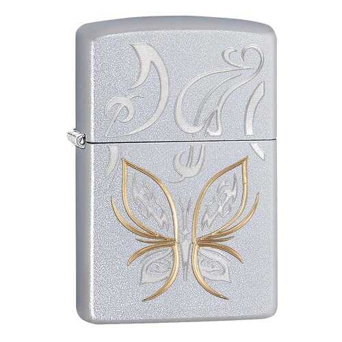 Зажигалка Zippo Golden Butterfly Satin Chrome в Декатлон