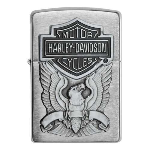 Зажигалка Zippo Harley-Davidson Eagle Logo Emblem Brushed Chrome в Декатлон