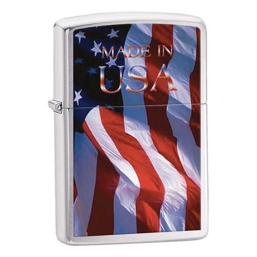 Зажигалка Zippo Made Im Usa Flag 24797 High Polish Chrome в Декатлон