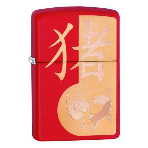 Зажигалка Zippo Year of the Pig Design Red Matte в Декатлон