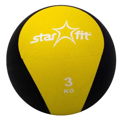 Медицинбол StarFit Pro GB-702 3 кг желтый/черный в Декатлон