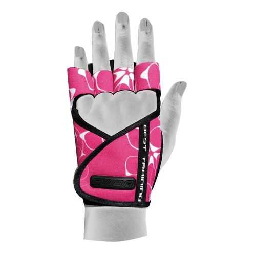 Перчатки для фитнеса Chiba Lady Motivation Glove, розовые/черные/белые, XS в Декатлон