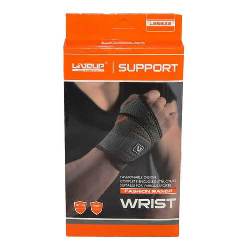 Суппорт запястья LiveUp Wrist Support LS5632, черный в Декатлон