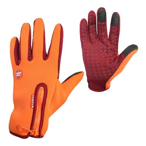 Велосипедные перчатки MoscowCycling MC-GLOVE-06, оранжевые, 7,5 в Декатлон