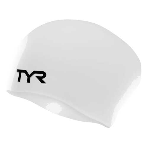 Шапочка для плавания TYR Long Hair Wrinkle-Free Silicone Cap 100 white в Декатлон