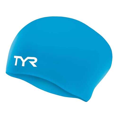 Шапочка для плавания TYR Long Hair Wrinkle-Free Silicone Cap 420 blue в Декатлон