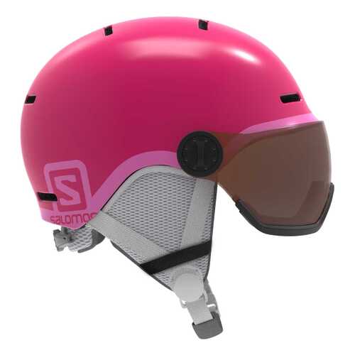 Горнолыжный шлем детский Salomon Grom Visor 2019, розовый, M в Декатлон