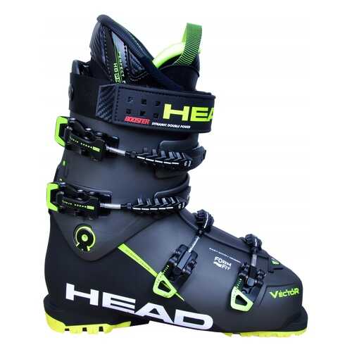 Горнолыжные ботинки HEAD Vector Evo 130 S 2018, anthracite/black/neon yellow, 30 в Декатлон