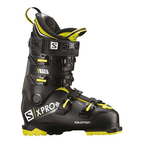 Горнолыжные ботинки Salomon X Pro 110 2019, black/acid green/anthracite, 25.5 в Декатлон