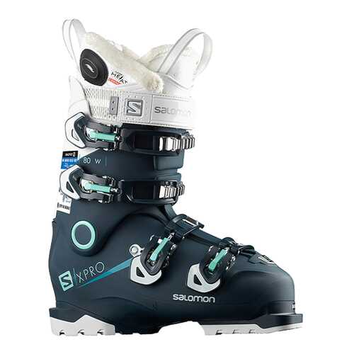 Горнолыжные ботинки Salomon X Pro 80 W Custom Heat Connect Petrol 2019, blue/white, 23.5 в Декатлон